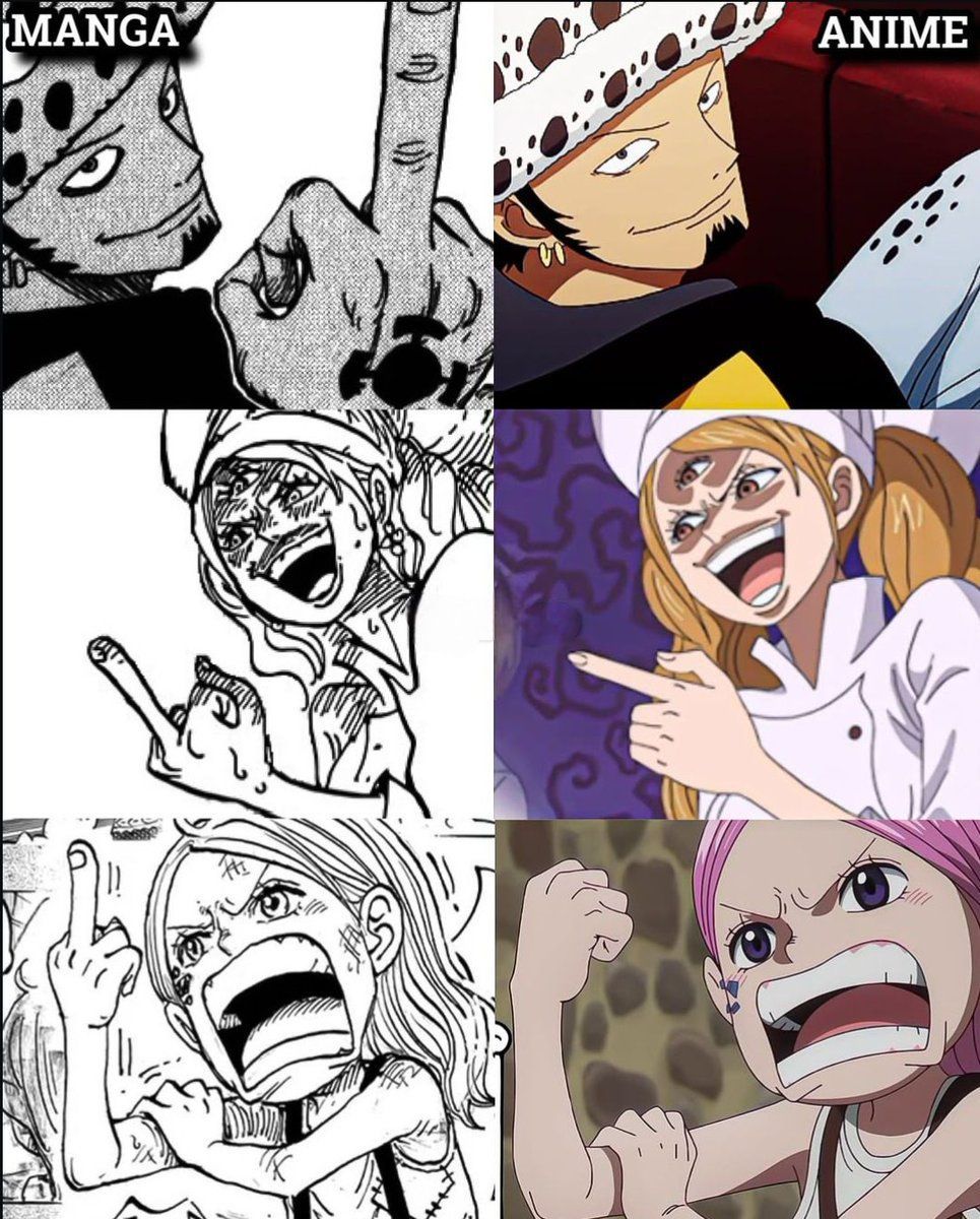 strawhats's tweet photo. Manga vs Anime https://t.co/D9m8y5vhrb