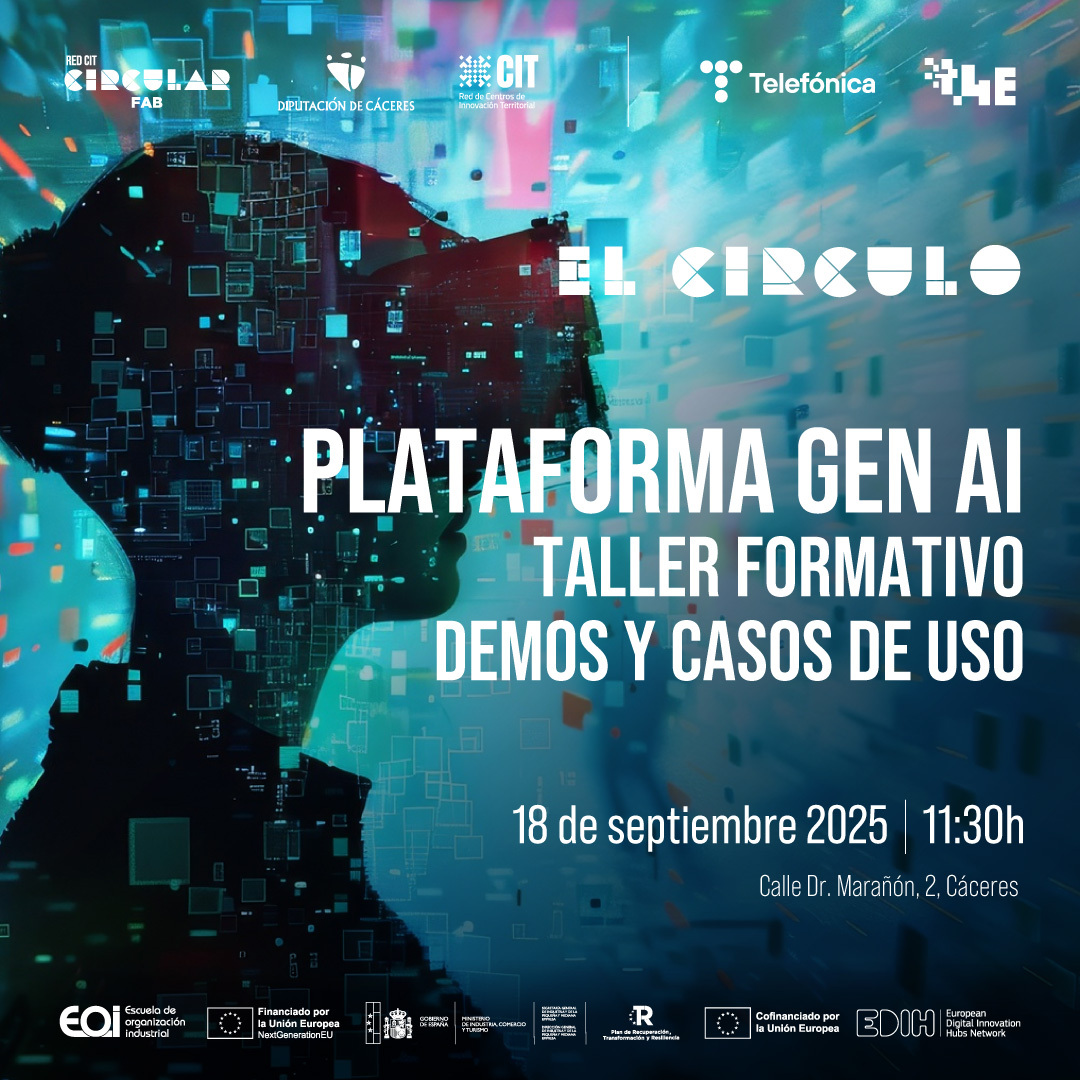 CircularFab's tweet photo. Descubre cómo desplegar #IAGenerativa fácil y seguro sin grandes inversiones.
Taller el 18/09/2025 con Luis Herraiz Escobar de Telefónica Tech.
🚀 Incluye demos y casos reales.
¡No te lo pierdas!
https://t.co/zo8NXx6f5X
#GenAIPlatform https://t.co/R7pL3wkHGQ