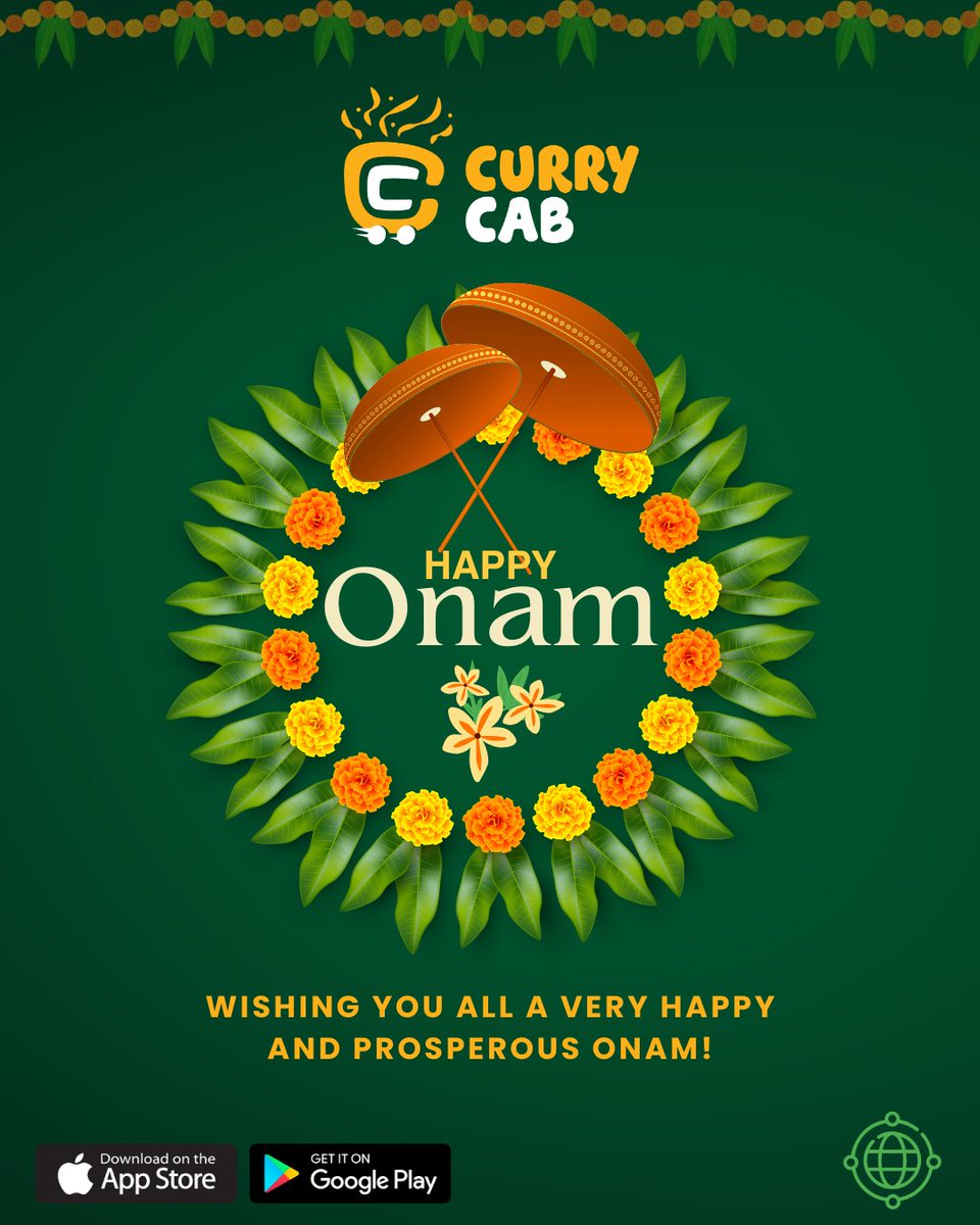 currycabuk's tweet photo. Happy Onam 2025! May the spirit of harmony, prosperity, and love bloom in your home, and may this harvest festival bless you with success 🎉 https://t.co/zyI8VyPNWD