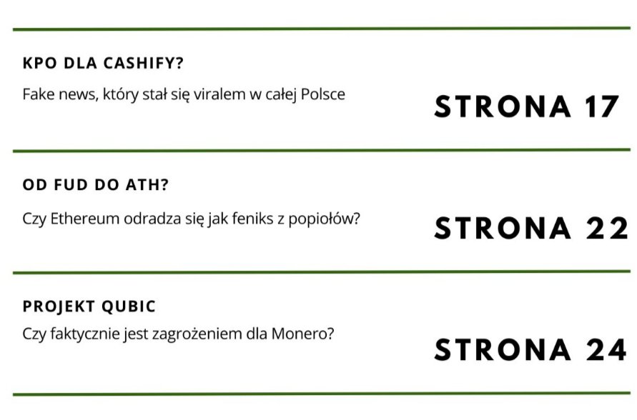 👋 Trzy gorące (jak sierpień na południu Europy) tematy !
1️⃣ <a href="/CashifyEu/">Cashify.eu</a> zamieszany w skandal KPO?
2️⃣ Czy ETH się już odrodziło?
3️⃣ Innowacyjny projekt i jego polska społeczność <a href="/QubicPoland/">QubicPoland</a> !
👀 Zapraszamy do lektury sierpniowego numeru, za darmo na:
kryptomiesiac.pl
