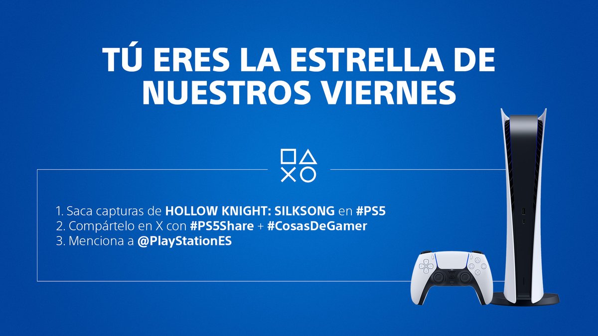 ¿Habéis probado los poderes de Arena?🐲 ¡Lost Soul Aside ya está en PS5 y vuestras fotos son perfectas para darle la bienvenida! 📸Gracias a todos por participar🔥
NUEVO RETO: Buscamos capturas de HOLLOW KNIGHT: SILKSONG. Postea con #CosasDeGamer y #PS5Share #CosasDeGamer