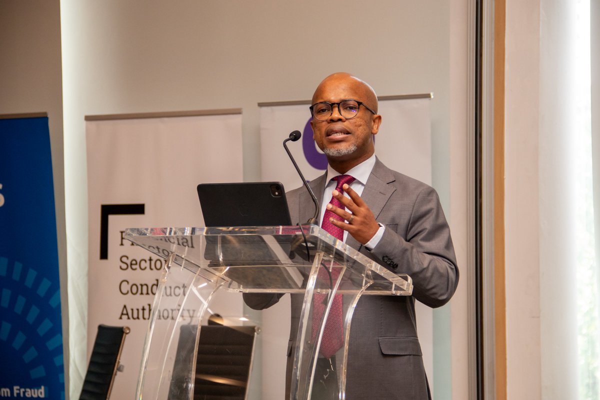 fscasouthafrica's tweet image. #FSCATalks 
FSCA Commissioner Kamlana stated that the FSCA is partnering with the banking industry through its Digital Banking Fraud Project. The goal is to identify and close fraud vulnerabilities by working on reporting, fraud mapping, and disruption of criminal flows.