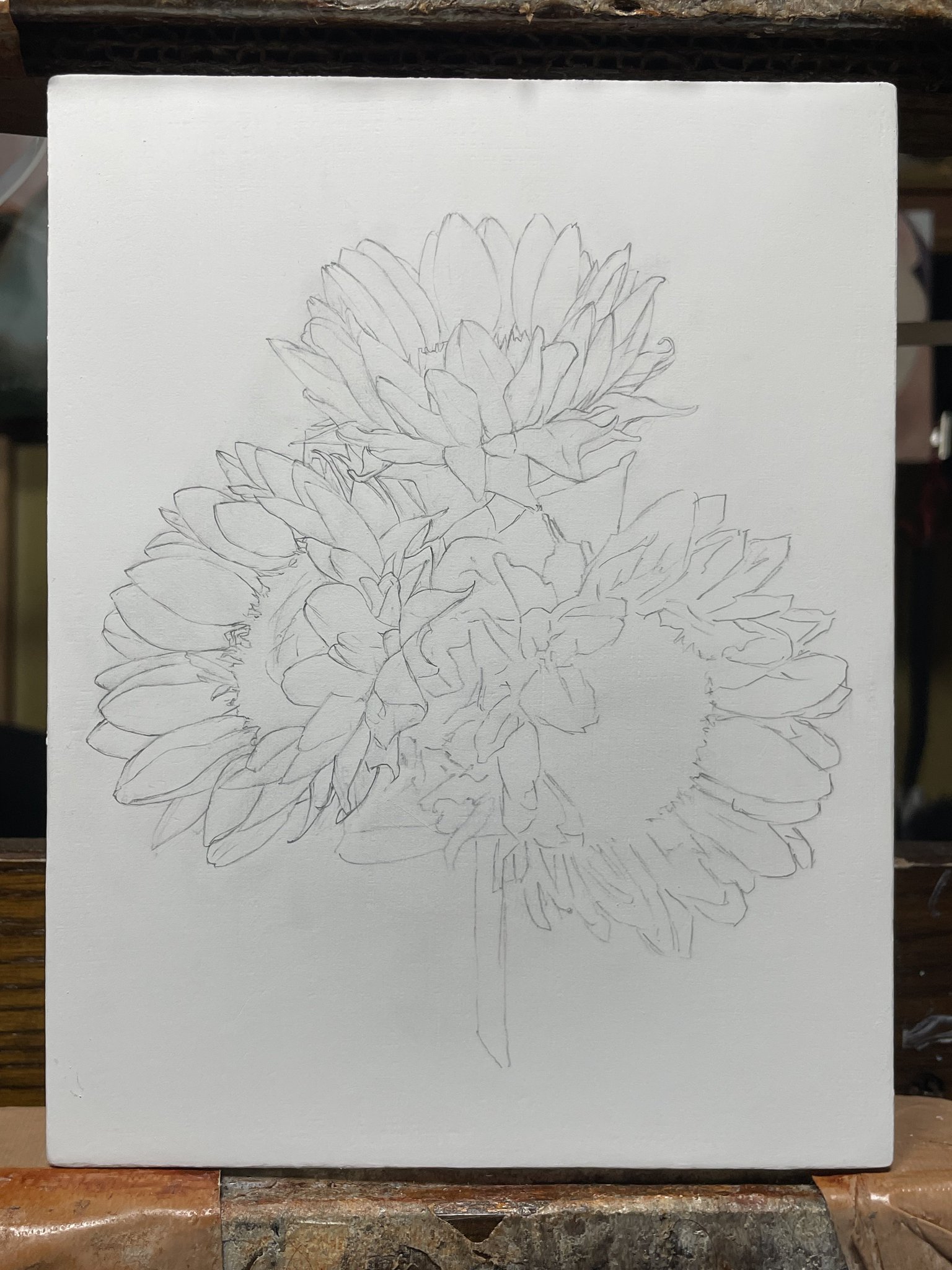大幅お値引きしました❣️花の油絵(原画) 油絵 白い薔薇 F0号 | 癒しの風景アトリエ一絵 宮下昭二