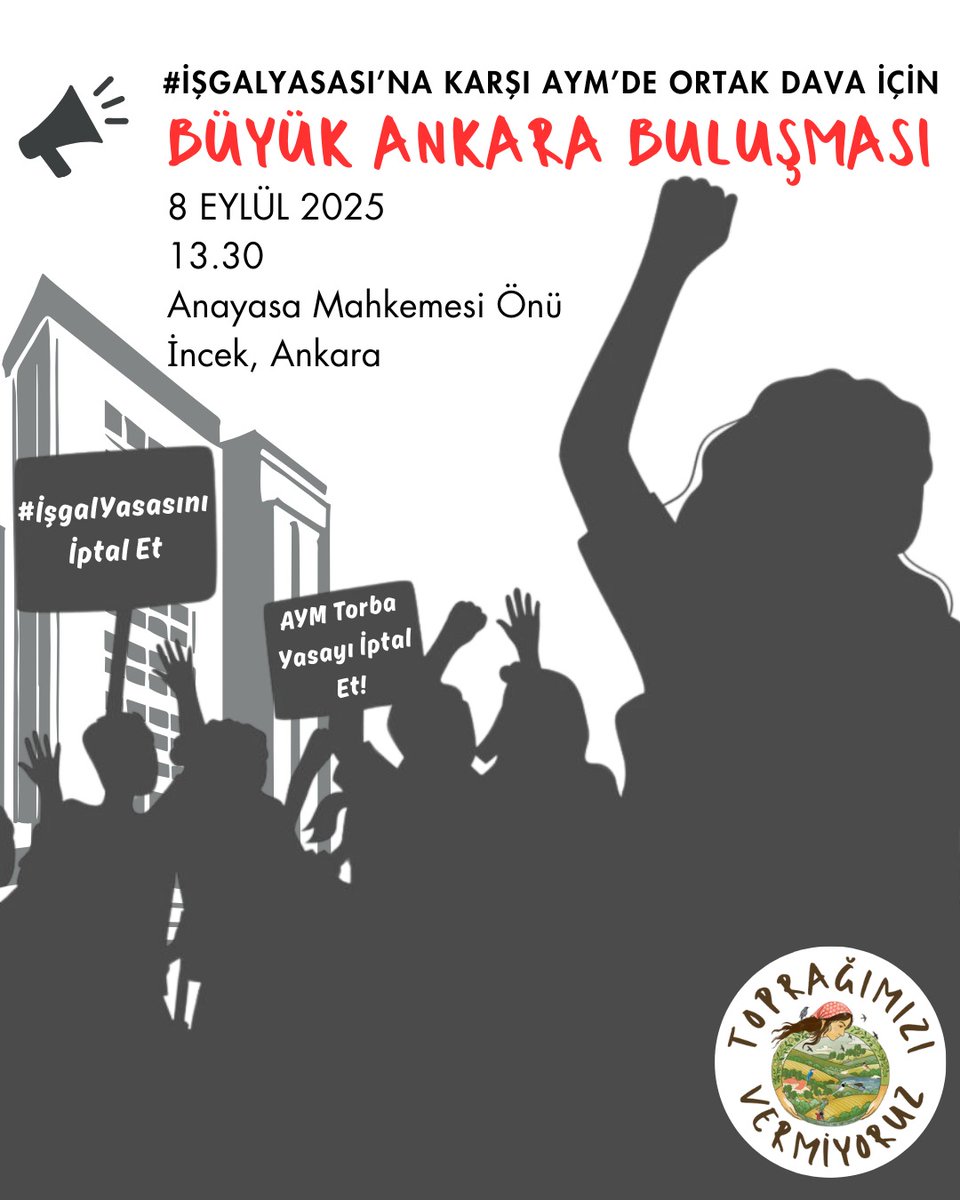 YesilSolMugla's tweet photo. Doğaya ve geleceğimize sahip çıkmak için 8 Eylül P.tesi 13:30'da Anayasa Mahkemesi önünde olacağız.

Dostlarımızı, tüm yaşam savunucularını ve vicdan sahibi herkesi bu buluşmaya davet ediyoruz.
Haklarımızdan da topraklarımızdan da vazgeçmeyeceğiz. 
#ToprağımızıVermiyoruz https://t.co/AP2WYPnZ7P