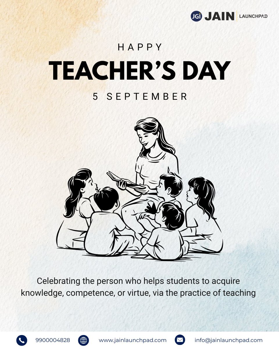 JainLaunchpad's tweet image. To the ones who turn lessons into life skills — Happy Teacher’s Day! ❤️

#TeachersDay2025 #jainlaunchpad