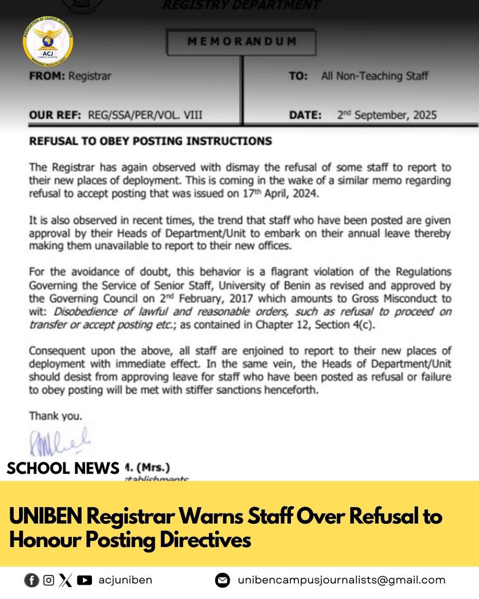 ACJ Uniben tweet media