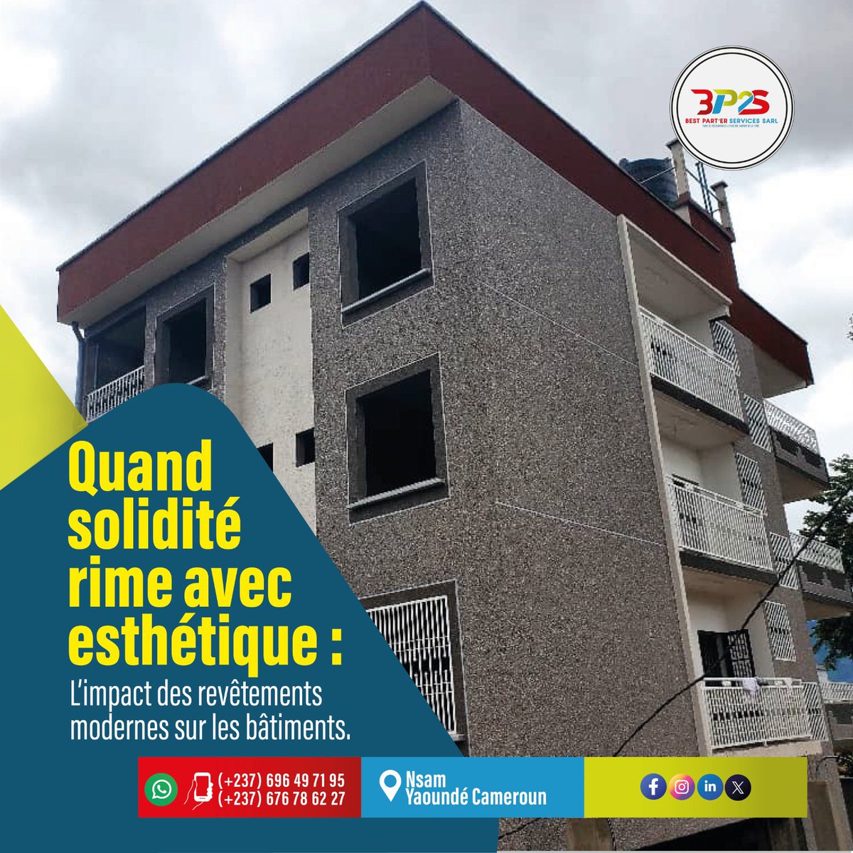 PartnerSarlBPS2's tweet image. 💫 BP2S : Revêtements bâtiment nouvelle génération 
Solidité : protection durable des structures
Esthétique : finitions architecturales parfaites
Innovation : solutions techniques et design
Performance et élégance pour vos façades.
#BP2S #RevêtementsInnovants #ArchitectureModerne