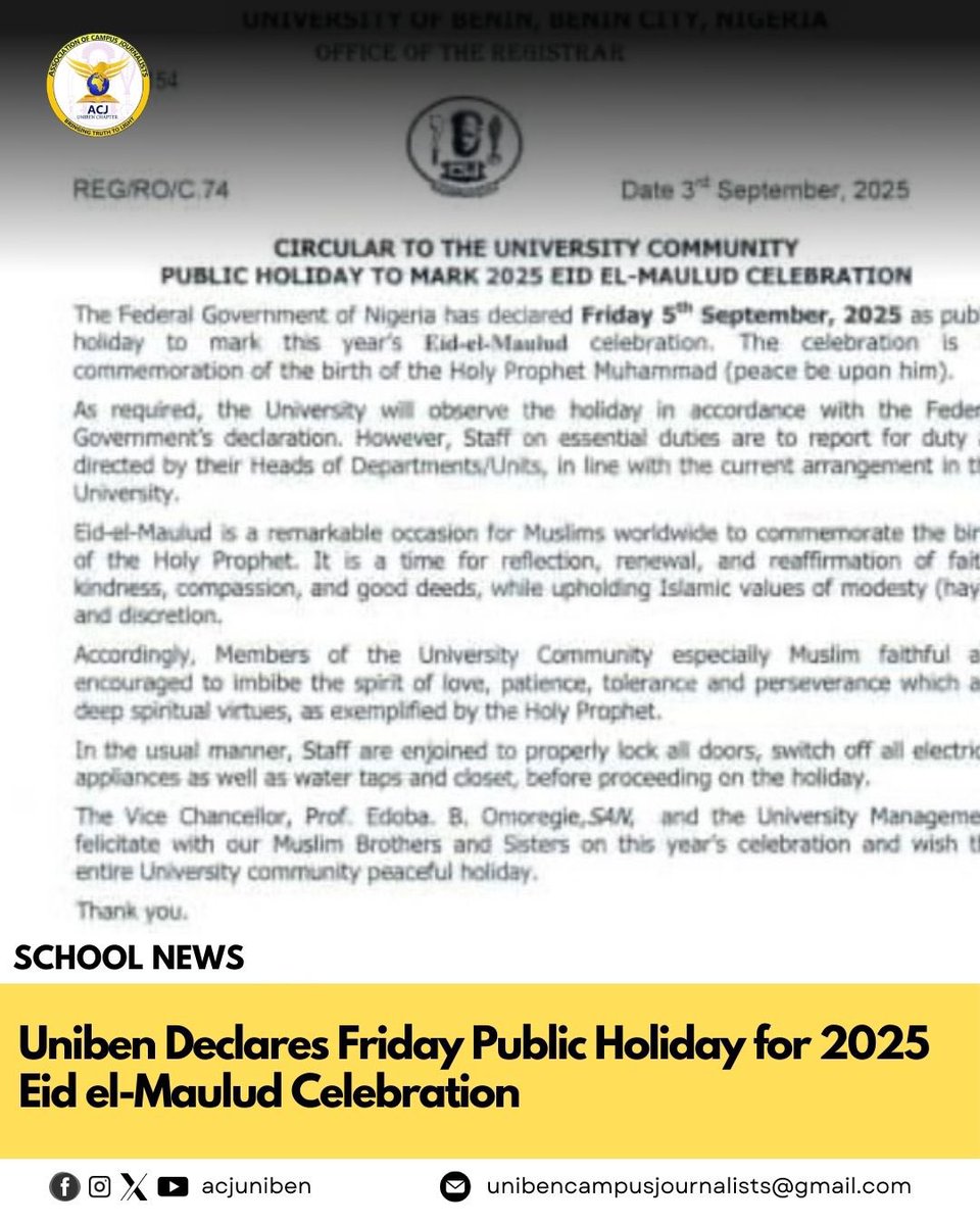 ACJ Uniben tweet media