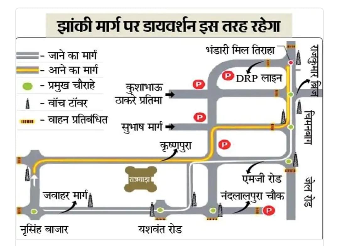 CP_INDORE's tweet photo. दिनांक 6 सितम्बर 2025 को अनंत चतुर्दशी चल समारोह के दौरान  यातायात व्यवस्था व डायवर्सन प्लान – https://t.co/XkZCccm5UM