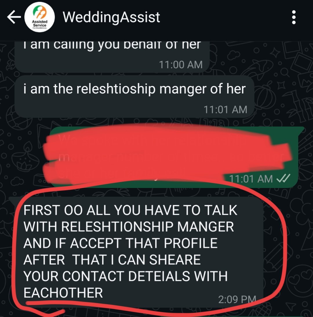 Dear <a href="/AnupamMittal/">Anupam Mittal</a> can u please hire some educated people in ur team or give dem proper training ? 
My relative has opened a profile on <a href="/ShaadiDotCom/">Shaadi.com</a> &amp; ur assisted members r repeatedly calling 4 d same profile even after denying multiple times.
No manners &amp; ZERO professionallism