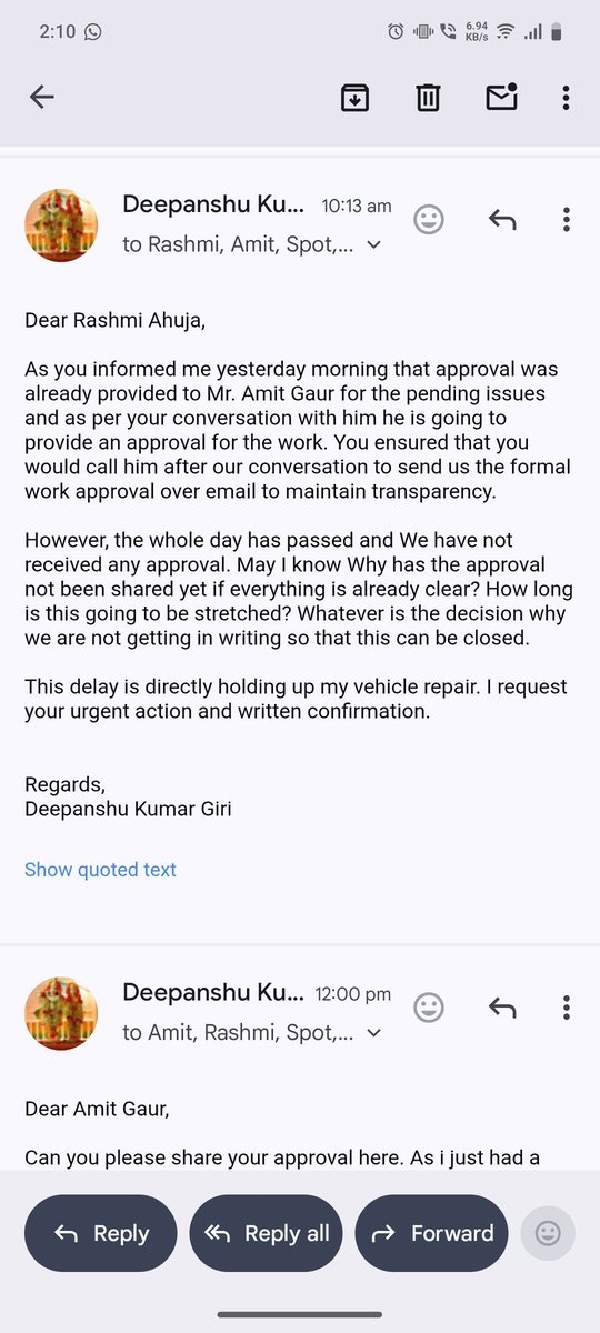 dk_giri_30's tweet photo. Bought insurance from #NationalInsurance. Claim approved but surveyor hasn’t replied with written approval even after 10 days &amp; multiple follow-ups. No accountability from insurer or surveyor. Support disappears after policy is sold. #PoorService #NationalInsurence #IAR #IRDAI https://t.co/ObZwgemWra
