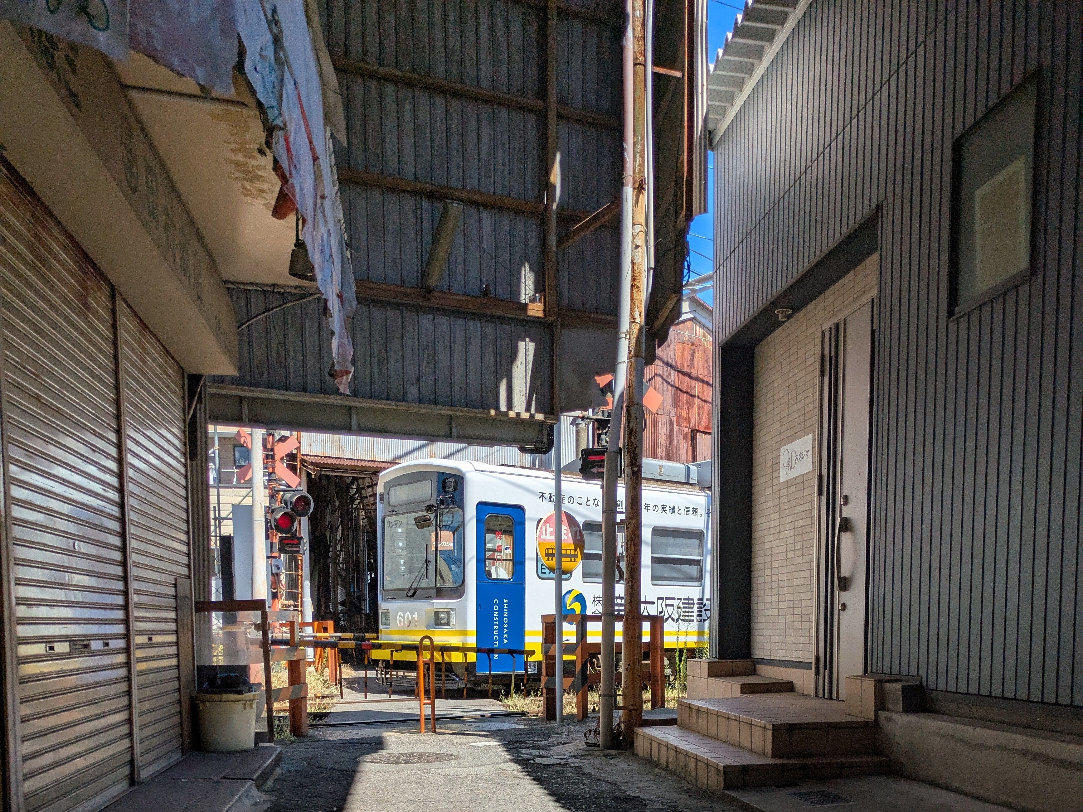 鉄道部品 阪堺電車 ドア横看板 ワンマン出口 鉄道部品 阪堺電車 ドア横