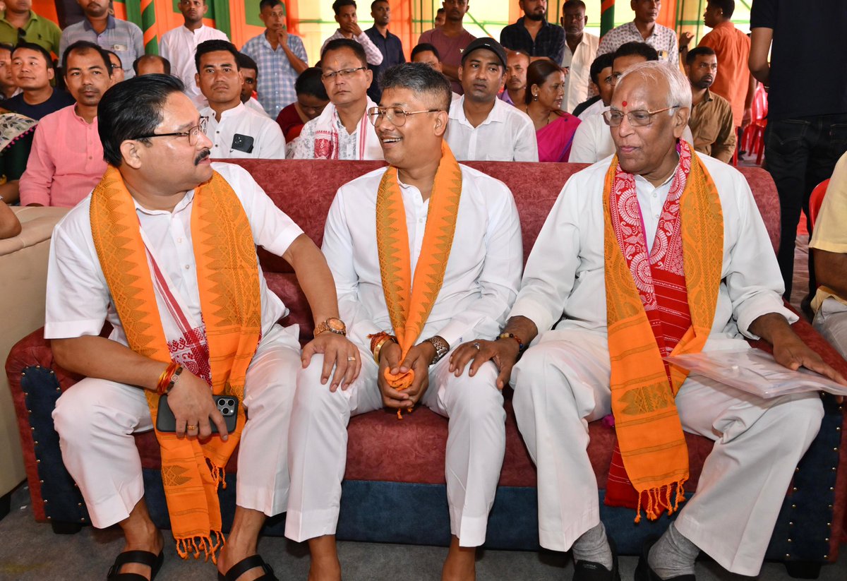 Pijush_hazarika's tweet image. Attended a preparatory meeting for the upcoming #BTRElections organised by @BJP4Assam Udalguri District at Udalguri town, where discussions centred on election strategies.

On this occasion, I extended my best wishes to our candidates contesting from the 7 constituencies of the…