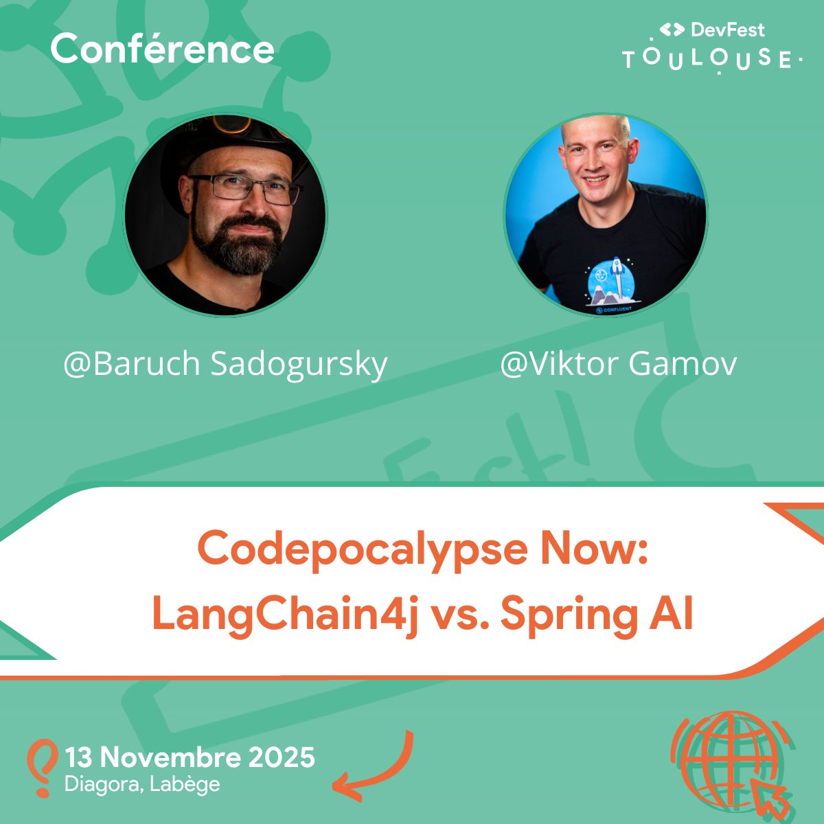 🤖 LangChain4j vs. Spring AI : le duel des frameworks Java pour l’IA ! Qui sortira vainqueur ?

Codepocalypse Now: LangChain4j vs. Spring AI, présenté par Baruch Sadogursky <a href="/jbaruch/">JBaruch 🎩</a>  et Viktor Gamov @gamussa 

C'est au Devfest Toulouse que ça se passe : buff.ly/uL9k3Wl