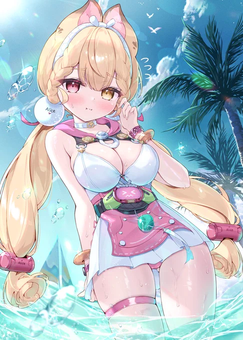 や、やっぱり水着は恥ずかしいのだわ… #ゼンゼロ #zzzero