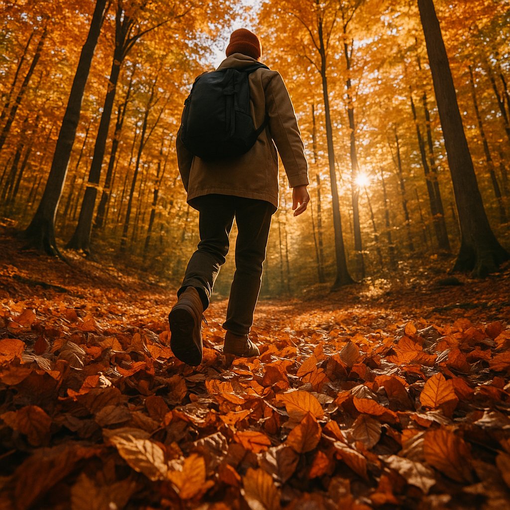 Herbstspaziergang mit allen Sinnen! Höre das Rascheln der Blätter, rieche die erdige Luft, spüre die kühle Brise. 🍁 Ein achtsamer Herbstspaziergang ist Meditation in Bewegung. Die Natur zeigt uns, wie schön Wandel sein kann - lass dich inspirieren!