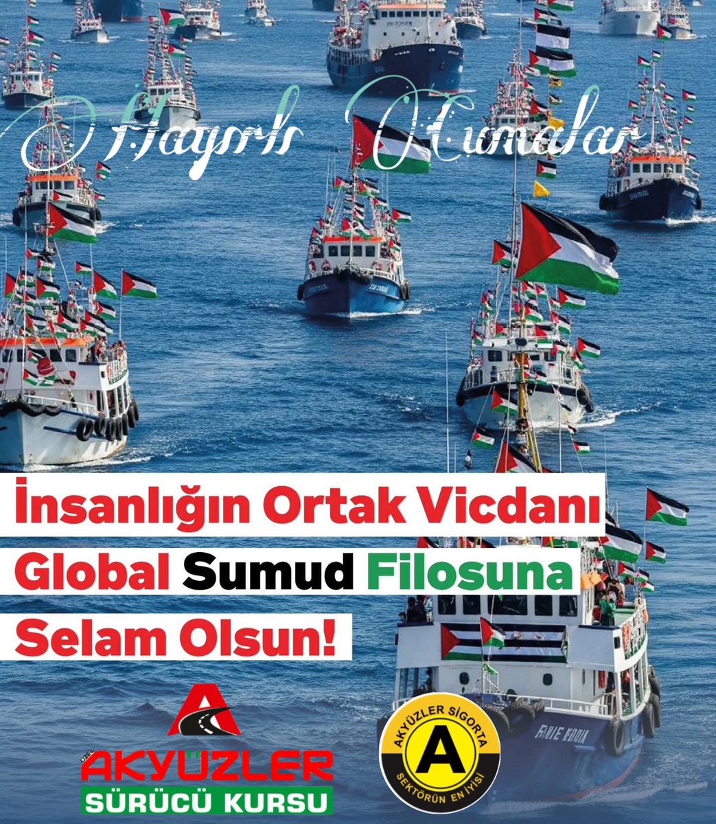 İnsanlığın ölmediğinin vızıltısı. #uyanmavakti #SumudFilosu #sumudconvoy #hayirlicumalar