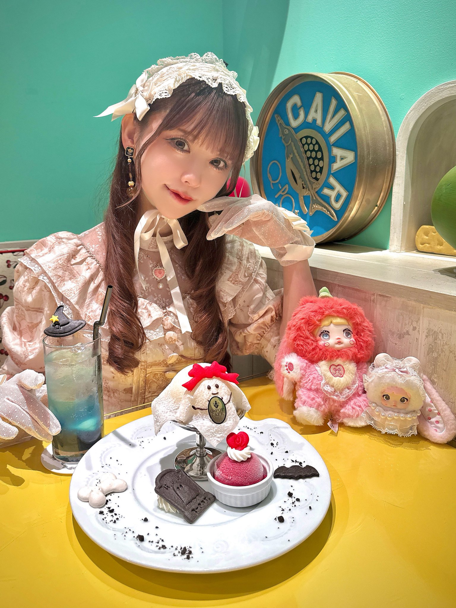 くまちゃん様❤️HALLOWEEN♡おばけ♡たこウィンナー♡リボン♡タンクトップ 💚💚💚 思わず買ってしまったぬいばと💚🦇 今年のハロウィン