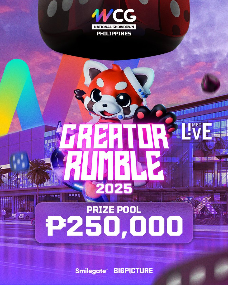 UY, PHILIPPINES!🦅

The WCG National Showdown has landed in the Philippines straight to Met Live! ✨

Your favorite creators are ready to rumble for the prize pool… and ultimate bragging rights! 😜👑

Stay tuned!

#WCG #WCGNationalShowdownPH #WorldCyberGames #WCG2025