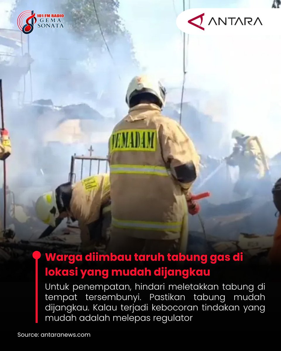 gemasonata's tweet photo. Warga diimbau taruh tabung gas di lokasi yang mudah dijangkau
Baca Selengkapnya:
https://t.co/sDVGeNb38A
#pemadam #damkar #dkijakarta #antaranewscom #radiogemasonata #indonesia https://t.co/p94BHQyWCf