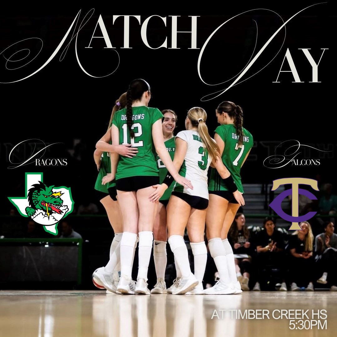 Dragon_Vball's tweet photo. 🐉🏐 GAME DAY🏐🐉

🆚 TIMBER CREEK
📍TIMBER CREEK HS HS
⏰ V/FA 5:30 JV 6:30
📣 COME CHEER ON YOUR DRAGONS! https://t.co/ncq2alYaiJ