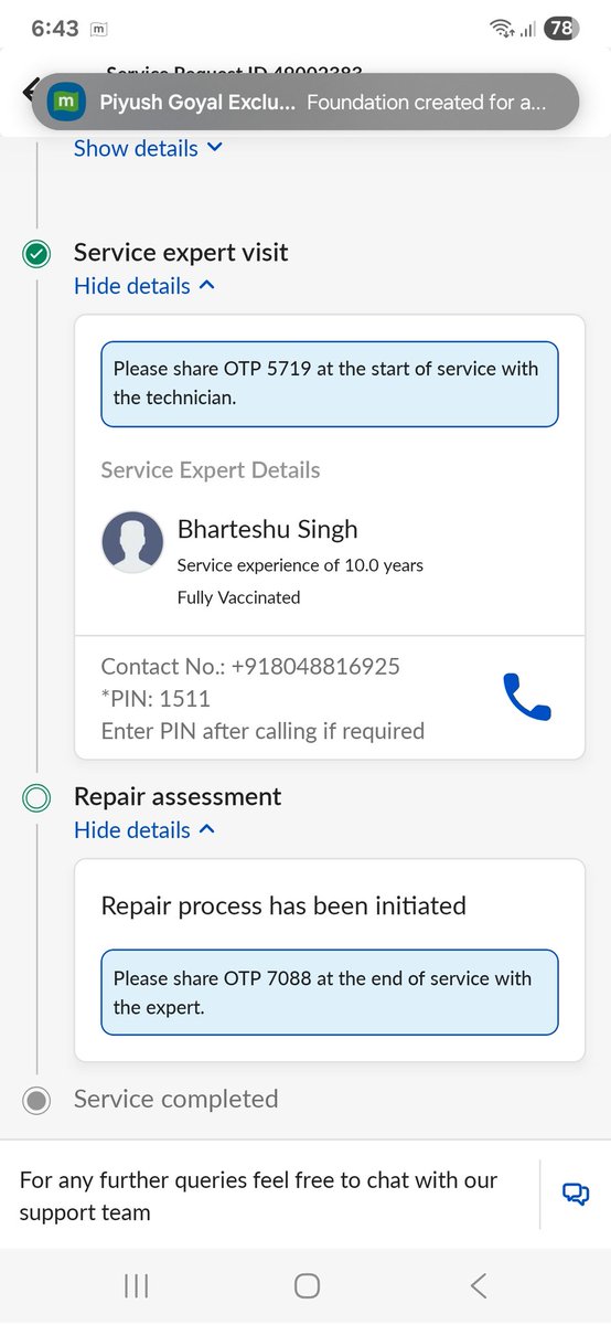ASHISH224960's tweet photo. In the claim app, it shows that the request has been approved, but the office employee says it has been rejected. Moreover, they cited an invalid reason for rejecting the claim
#claimno 49002383
#saynotooneassist
#frawd_sale
#flipkart
@Flipkart
@oneassist_in
@OneassistV59659 https://t.co/wrNaaq4cyI