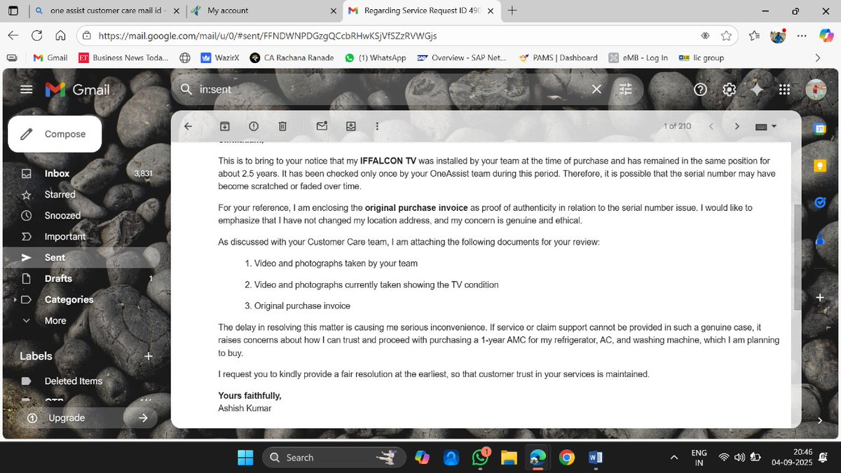 ASHISH224960's tweet photo. In the claim app, it shows that the request has been approved, but the office employee says it has been rejected. Moreover, they cited an invalid reason for rejecting the claim
#claimno 49002383
#saynotooneassist
#frawd_sale
#flipkart
@Flipkart
@oneassist_in
@OneassistV59659 https://t.co/wrNaaq4cyI