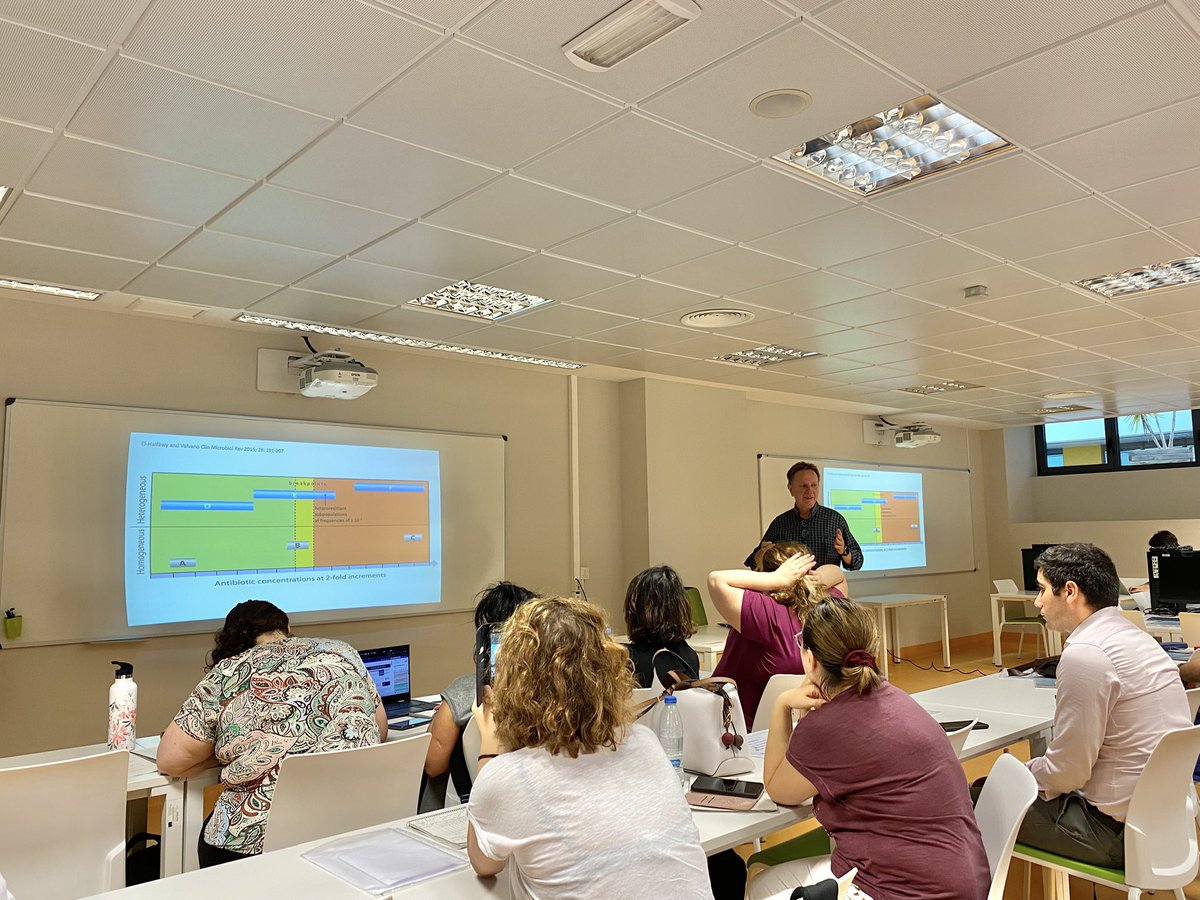 arpbigidisba's tweet photo. Day 5: We start the final day with two lectures. First, Dr. Pournaras discussed the role of heteroresistance in Gram-negative pathogens. Next, Dr. Poirel gave an excellent overview of the diversity and prevalence of acquired carbapenemases also in Gram-negative pathogens. https://t.co/uZZeVzsjue