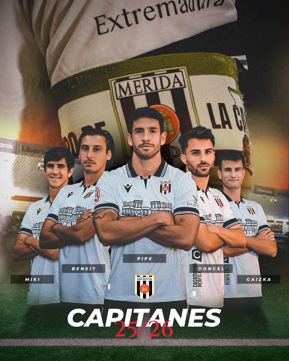 ⚪️⚫️ Nuestros 𝑪𝑨𝑷𝑰𝑻𝑨𝑵𝑬𝑺 ©️

1⃣9⃣ <a href="/felipe2alfonso/">Felipe Alfonso</a> 
2⃣1⃣ <a href="/raulbeneit2607/">Raul Beneit Romero</a> 
🔟 <a href="/carlosdoncel11/">carlos doncel</a> 
6⃣ <a href="/mikimbellas6/">Miguel Muñoz Bellas</a> 
1⃣5⃣ <a href="/gaizka_5/">Gaizka Martinez</a> 

🫡 Es un orgullo veros llevar el brazalete ⚔️