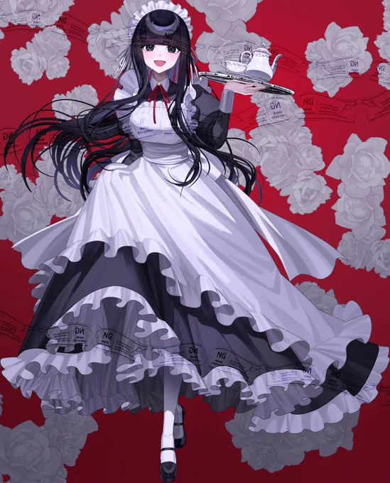 お仕事で描かせて頂いたメイドちゃんたちかわいい
