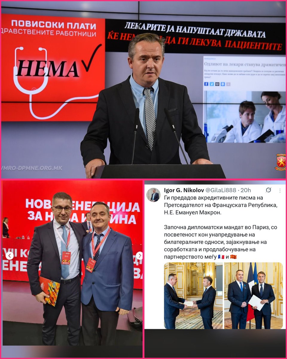 "Професионализација" на македонската дипломатија во три чекори:

1. Потпросечен партиски мегафон
2. Слика со Бозо Којотот како делегат на конвенција 
3. Слика со Емануел Макрон