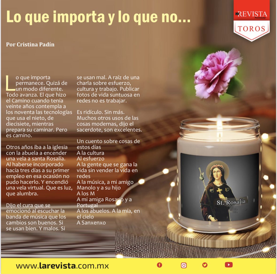 El que sabe lo que cuesta una cebolla. La que se esfuerza por acabar los estudios mientras trabaja. El que enciende una vela con su abuelo..
En la vida hay cosas que importan. Otras que son alardeo y vacío..
Un relato.