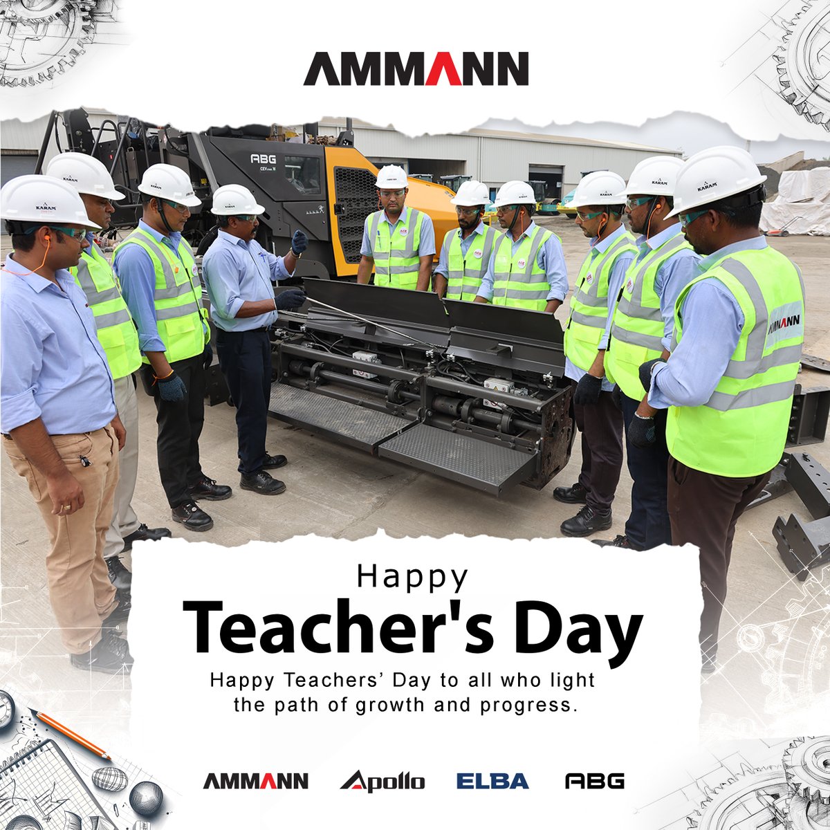 ammann_india's tweet photo. This #TeachersDay, we salute the mentors who inspire growth every day.
At Ammann India, knowledge sharing builds strong roads &amp; stronger professionals.

Happy Teachers’ Day!
👉 #AmmannIndia #BuildingKnowledge https://t.co/b0lQGhWqjf
