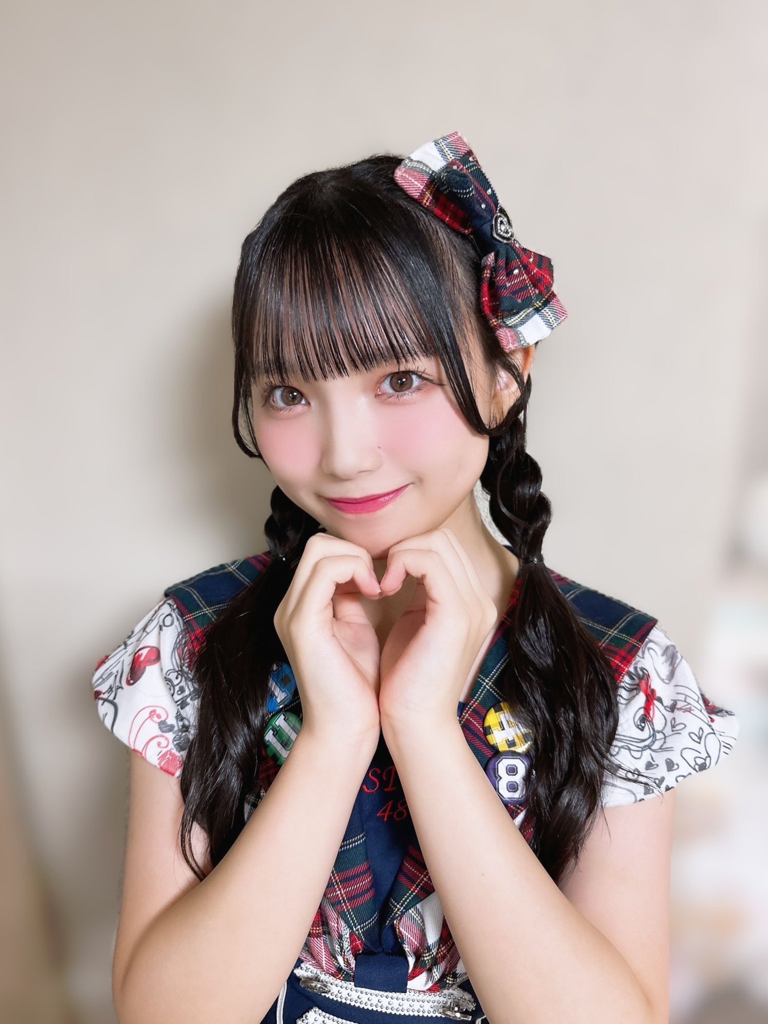 STU48 月別 生写真 2025.7月 岡村梨央 直筆 サイン STU48 月別
