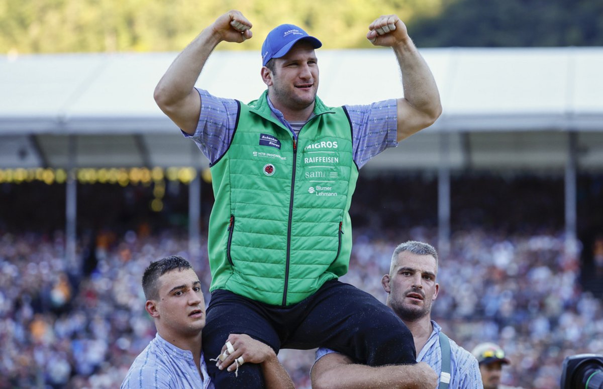 Schwingen (Swiss folk wrestling) champions have some of the best physiques of all sports. Real farmer's strength. You just know they can pull a cow by its horns with ease.