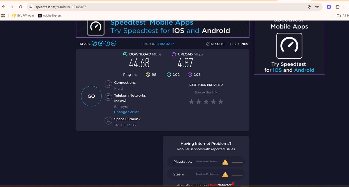I am not happy with the speeds in Kuwadzana Extension, Harare, Zimbabwe.