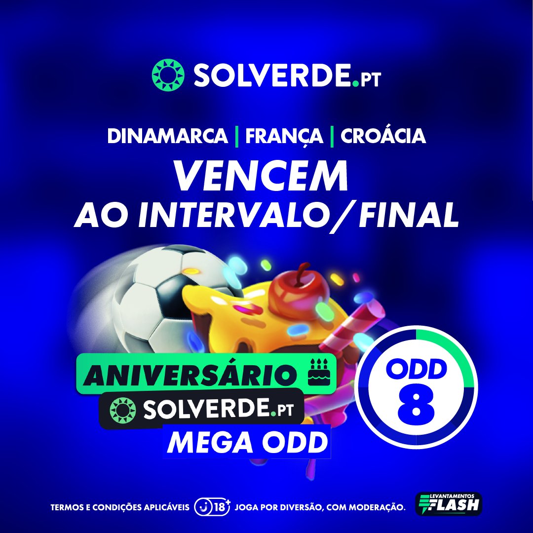 Se esta odd especial de aniversário bater, dou 10€ em Free Bets a 10 pessoas que derem RT.

Têm de estar a seguir-nos.