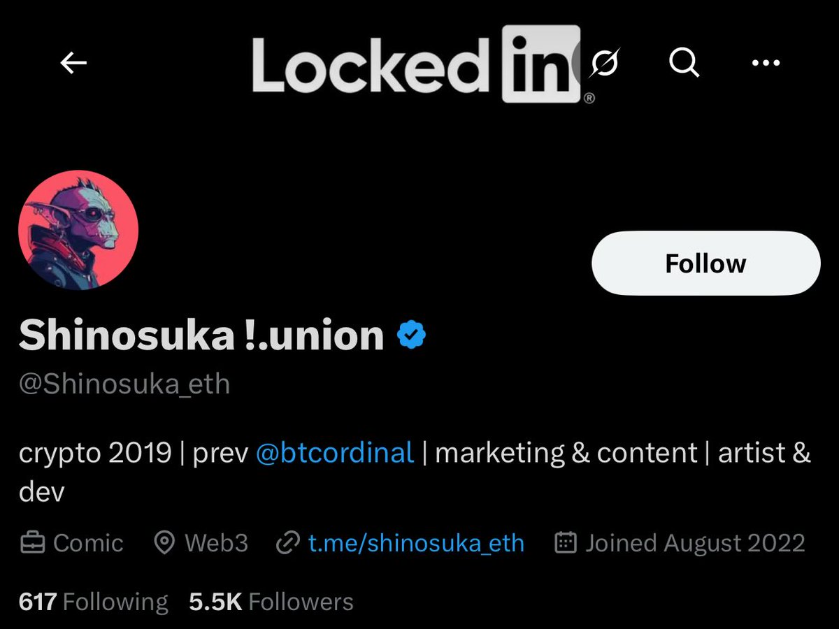 The amount of followers <a href="/Shinosuka_eth/">Shinosuka !.union</a> lost after <a href="/union_build/">Union</a> underperforming token listing is crazy 😂. Shows how much people were disappointed and hurt By it. But it’s all good , we move on regardless. 
zkgm😂
