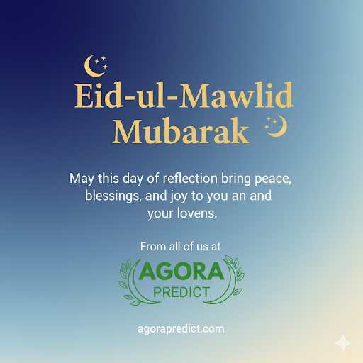 AgoraPredict's tweet photo. 🌙✨ Happy Eid-ul-Mawlid!

As we celebrate the birth of Prophet Muhammad (PBUH), may peace, wisdom, and blessings be upon us all.

From all of us at @AgoraPredict 💚

https://t.co/oMC68LmQyj

#EidMawlid #AgoraPredict https://t.co/Pu0NWK1dxw