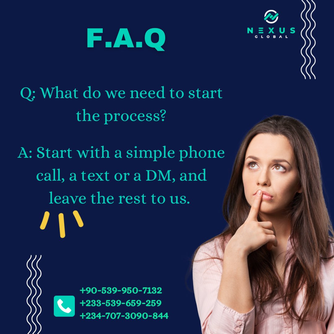 NexusGsl's tweet image. Getting started with Nexus Global is easier than you think! 💙

One call, one text, or one DM is all it takes — and we’ll handle the rest. 🌍✨

📞 Reach out today and let’s begin your journey to world-class healthcare.

#NexusGlobal #HealthTourism #FAQ #BetterHealthMadeSimple