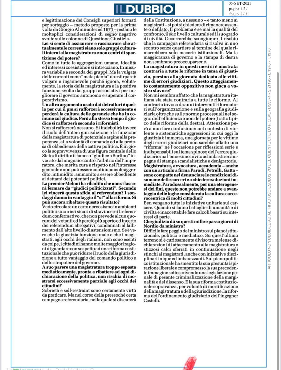 Angela Valentina Stella intervista per <a href="/ildubbionews/">Il Dubbio</a> Nello Rossi