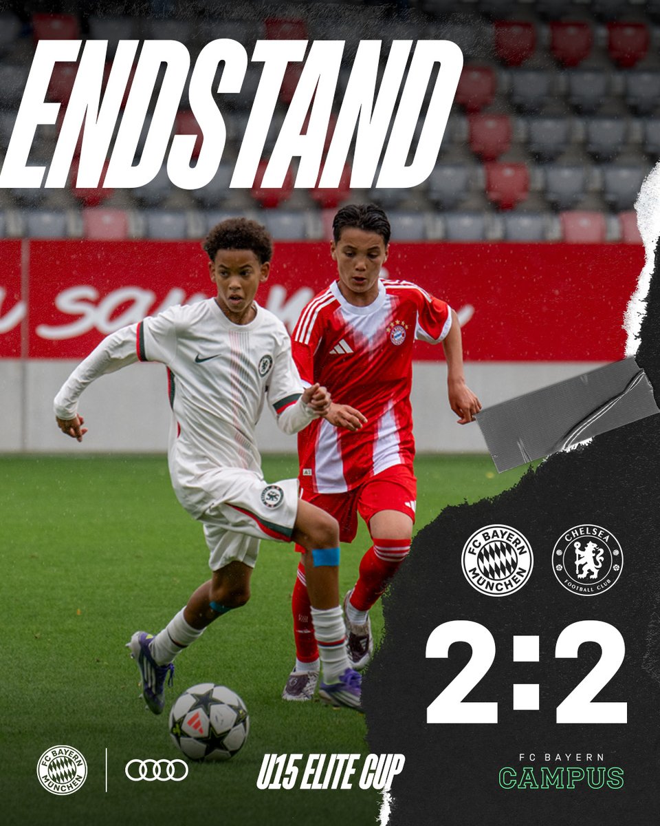 Wir trennen uns im ersten Spiel mit 2:2 vom FC Chelsea. ⚖️

#U15EliteCup