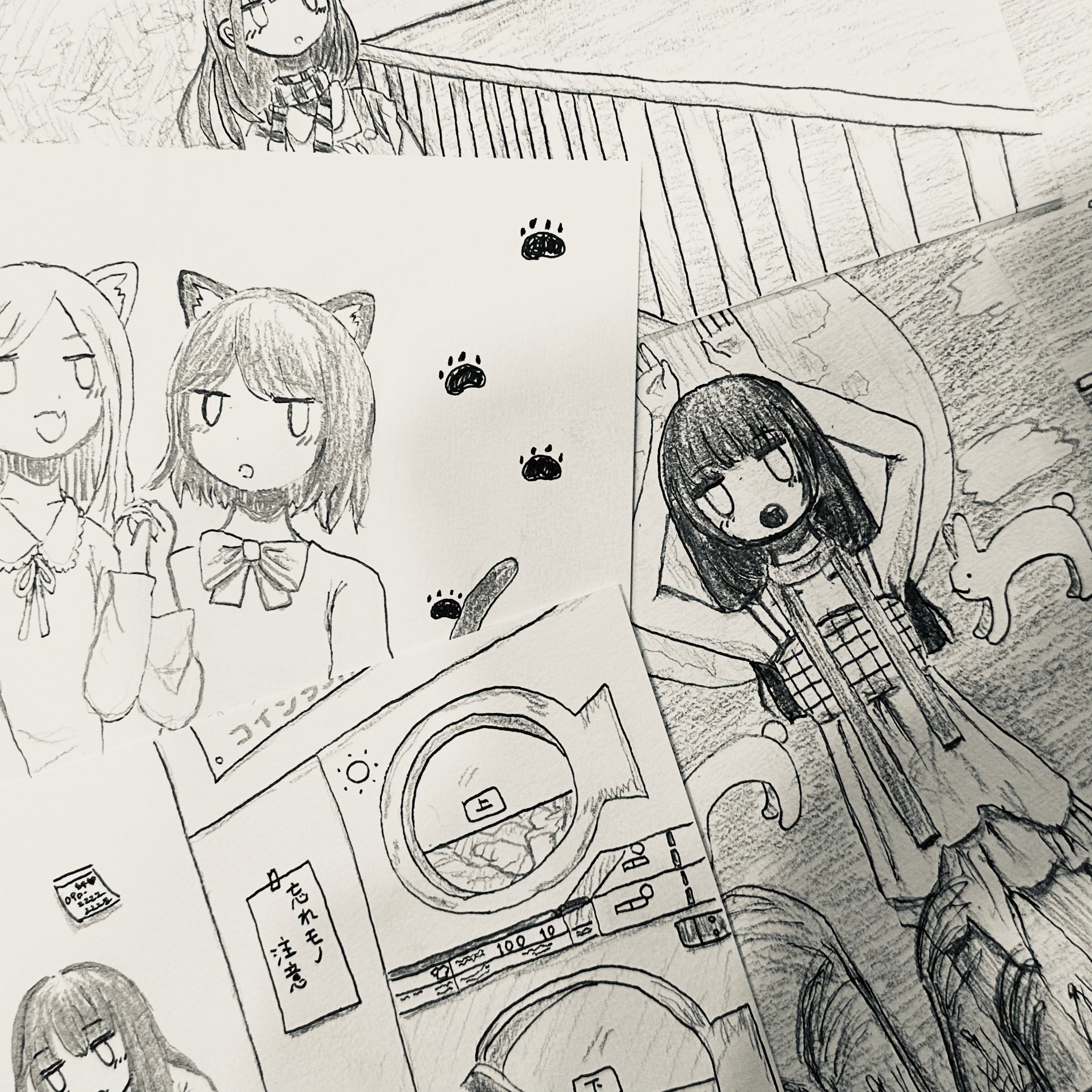 ポストカードサイズ　イラスト　ドローイング 藤ちゃん/COMITIA153(M28a,b) on X: 