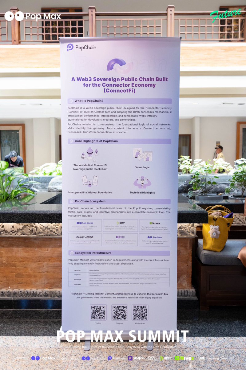 Pop__Chain's tweet photo. 🌍 PopChain at the PopMax Bali Summit: Co-creating a bright future for Web3 + AI!
Creators and developers from around the world gather to explore innovative ecosystems and endless possibilities 🚀🔥
#PopChain #PopMax #Web3 #AI #FutureCoCreation #ConnectFi https://t.co/hzGbVehA9X