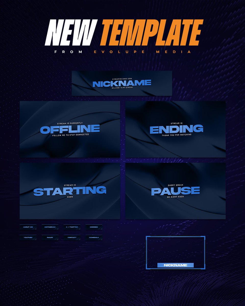 Blau ist eure Farbe? 🔵
Dann haben wir was für euch!

✅ Twitch Banner 
✅ Cam-Screen
✅ Weitere-Screens
✅ Panels 

Interesse? Dann joint einfach unserem Discord und checkt es aus!