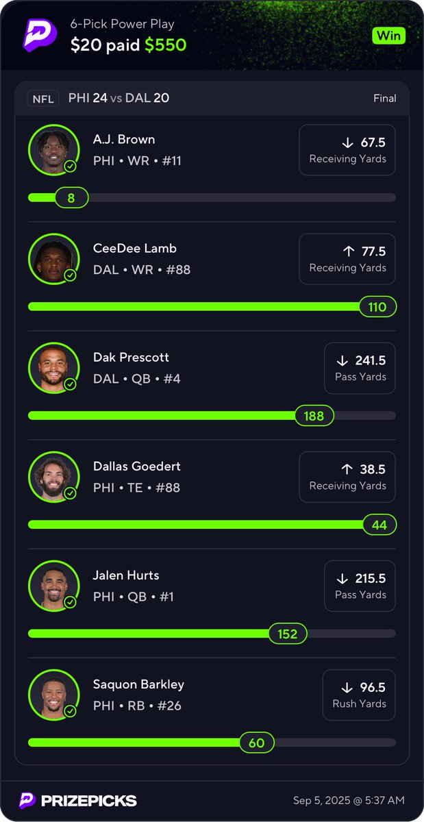 Thank you let’s make it happen more thank you ⁦<a href="/PrizePicks/">PrizePicks</a>⁩