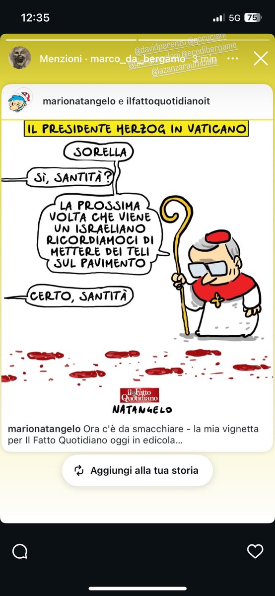 DAVIDPARENZO's tweet image. La satira è sempre libera come avviene nelle grandi democrazie (quindi anche in Israele!! Ndr) ma mi si permetta una piccola critica: e’ osceno attribuire ad ogni israeliano il dramma di Gaza. Siamo al puro delirio. Qui a Tel Aviv ogni giorno ci sono manifestazioni.