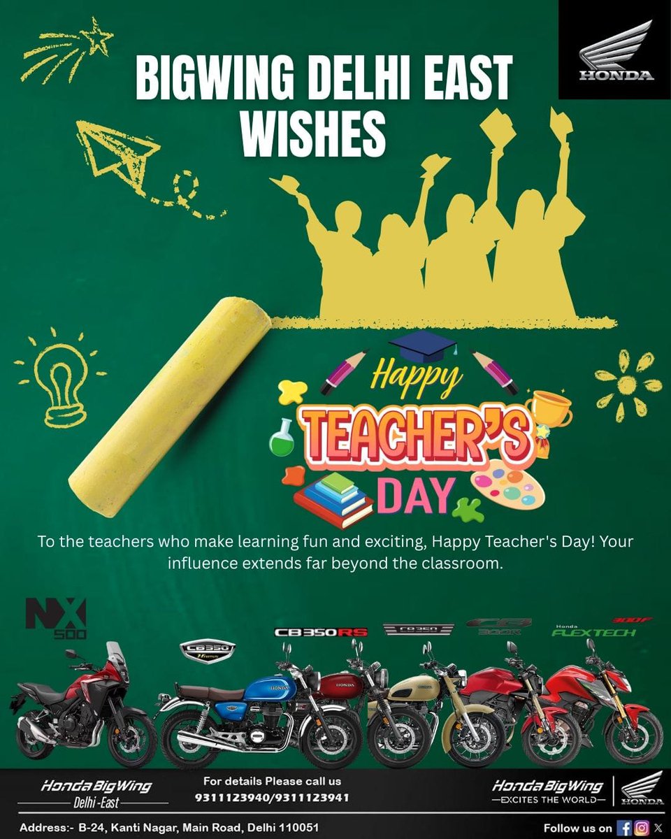 hondabigwingde's tweet photo. #HappyTeachersDay https://t.co/M55hl1WKDo