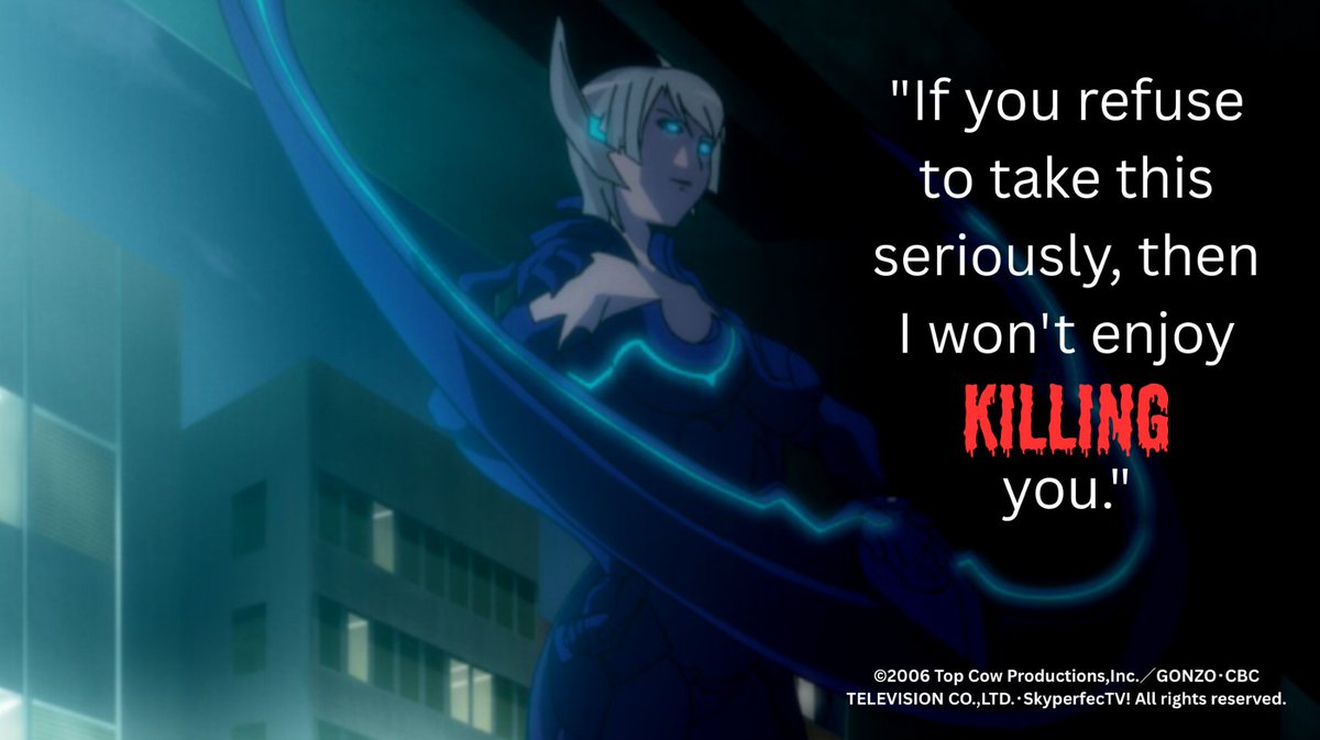 animewitchblade's tweet photo. ✨Quote Time✨
"If you refuse to take this seriously, then I won't enjoy killing you."
How awesome was Shiori in the fight in episode 6!!! 
#Witchblade #Anime #Quote #QuoteTime https://t.co/YKpo1VxPi6