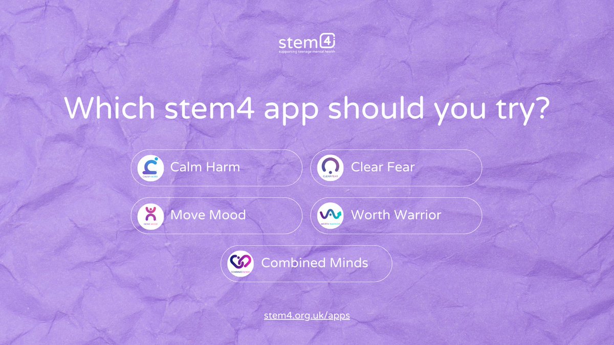 💙 5 apps, 5 ways to support your mental health. Which one fits you best? 👇stem4.org.uk/apps/